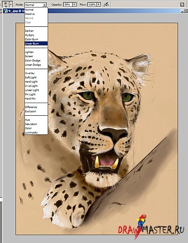 Рисуем леопарда - небольшая имитация пастели