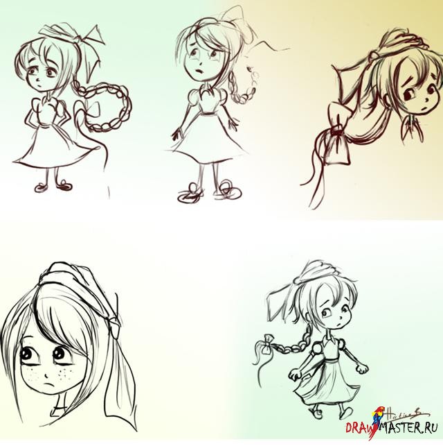Рисунки девочек для срисовки — 100 идей для рисования