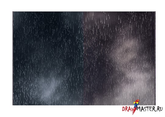 Как нарисовать дождь в Фотошопе