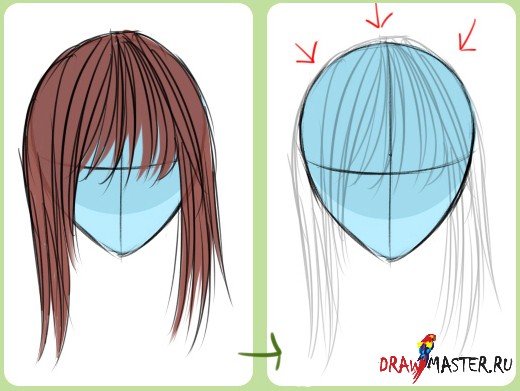 Как легко нарисовать косичку (косу)