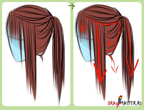 Как рисовать аниме-волосы