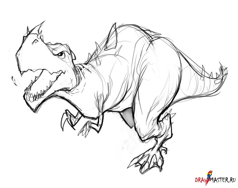 Идеи для срисовки динозавры поэтапно легко (90 фото)